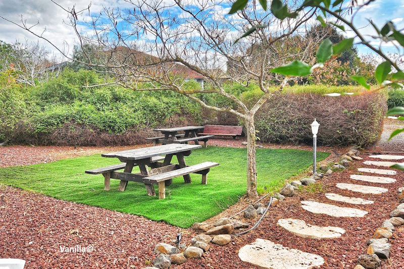 בקתות ונילה באניעם בחצר