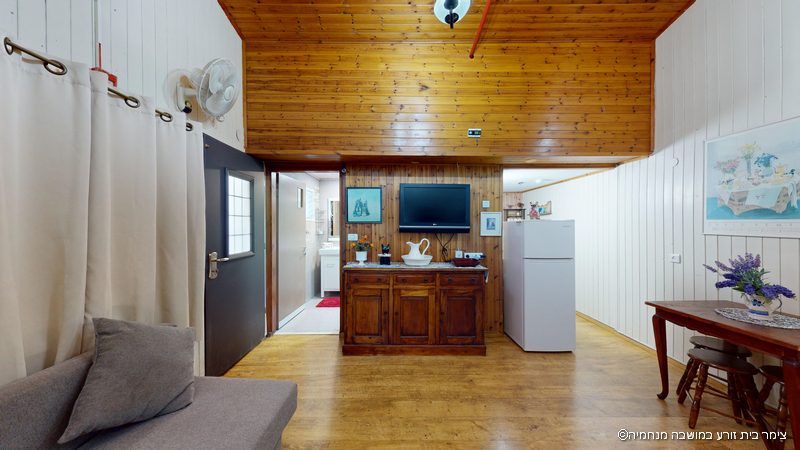 צימר בית זורע במנחמיה בקתת יותם מטבחון